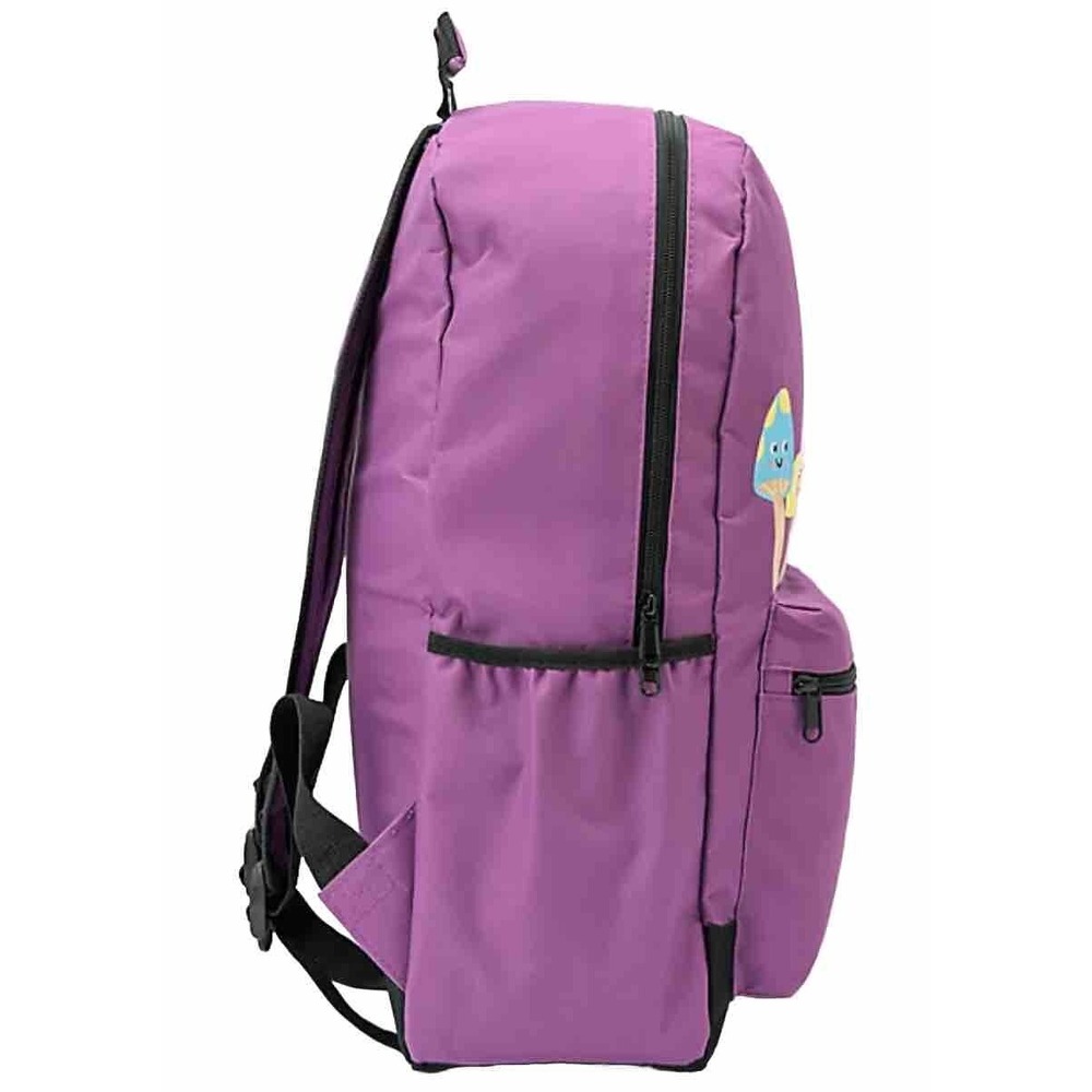 A-Lab Purple Trippy Mushroom Sun & Cloud Canvas Backpack NWT - Picture 2 of 5